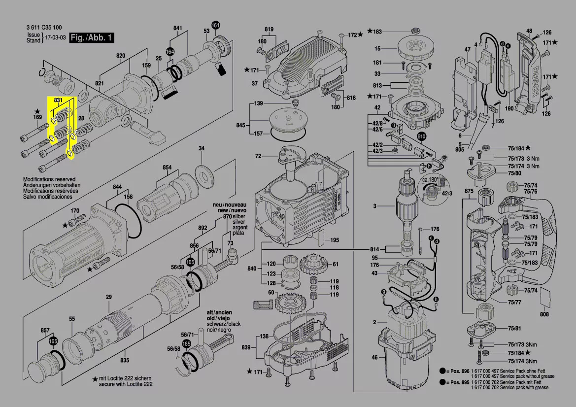 jeu rondelles réf. 1 617 000 A4Z Bosch